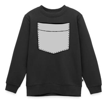 Brusttasche leer Design - Kinder Premium Organic Sweatshirt - Schwarz - Vorne - AI Model Kid Female (0cm)