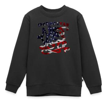 Manhattan NYC - Sweat Premium enfant bio - noir - Devant - AI Model Kid Female (0cm)