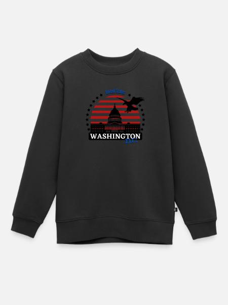 Logo von Washington d.c - Kinder Premium Organic Sweatshirt - Schwarz