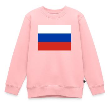 Russie - Sweat Premium enfant bio - rose - Devant - AI Model Kid Female (0cm)