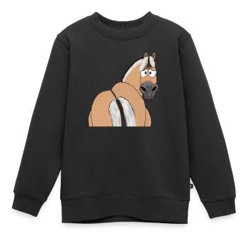 Fjordpferd - Kinder Premium Organic Sweatshirt - Schwarz - Vorne - AI Model Kid Female (0cm)
