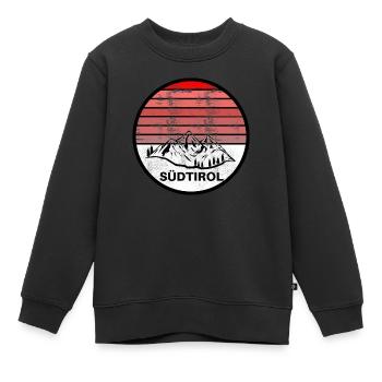 BEAU LOGO DES MONTAGNES ET DU TYROL DU SUD - Sweat Premium enfant bio - noir - Devant - AI Model Kid Female (0cm)