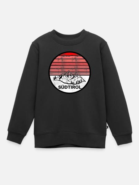 BEAU LOGO DES MONTAGNES ET DU TYROL DU SUD - Sweat Premium enfant bio - noir