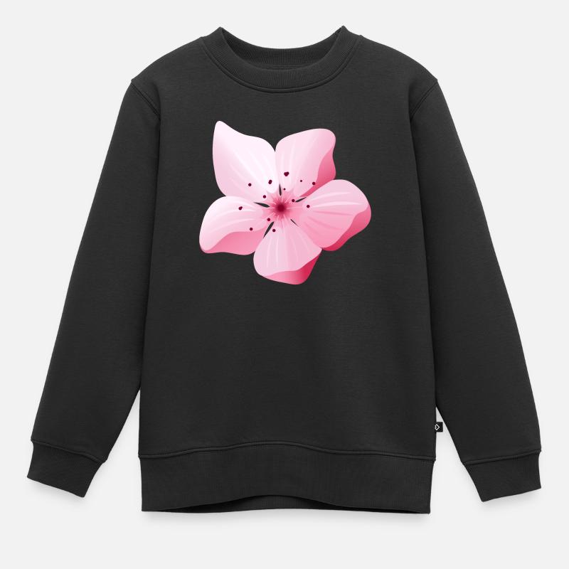 Flower Sakura Japan Spring - Kids Premium Organic Sweatshirt - black