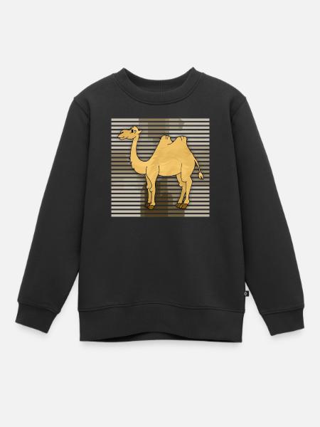 Chameau - Sweat Premium enfant bio - noir