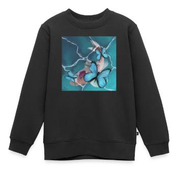 Koi-Fische im Wasser. - Kinder Premium Organic Sweatshirt - Schwarz - Vorne - AI Model Kid Female (0cm)