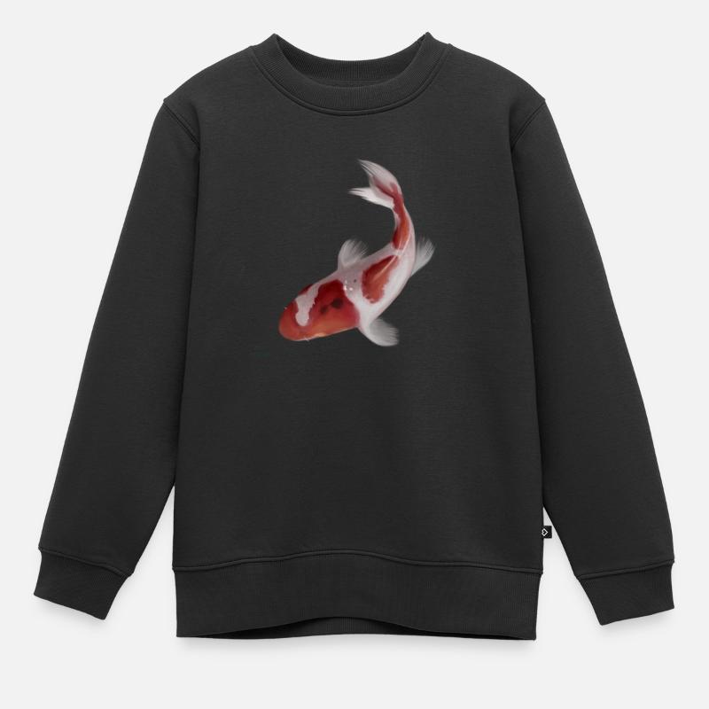Koi-Fisch - Kinder Premium Organic Sweatshirt - Schwarz