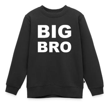 big bro - Kinder Premium Organic Sweatshirt - Schwarz - Vorne - AI Model Kid Female (0cm)