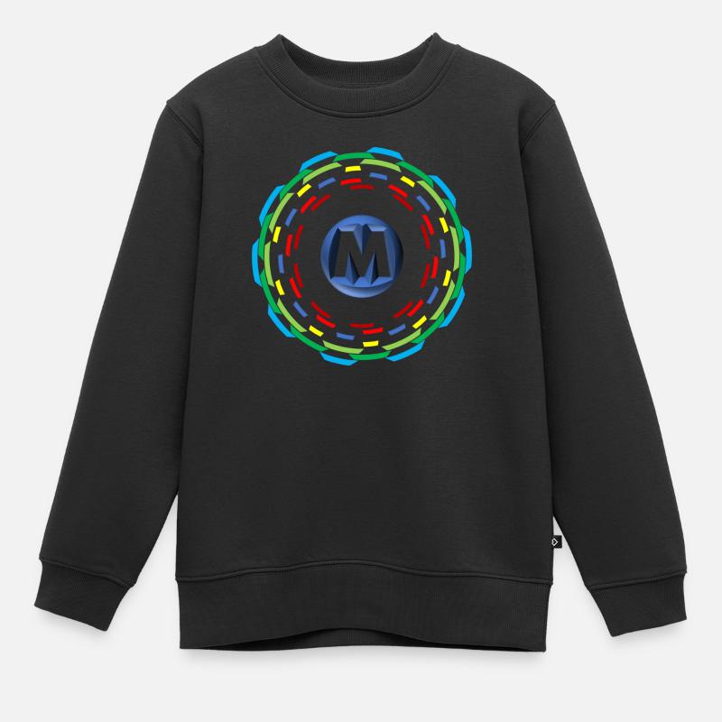 Cercles M - Sweat Premium enfant bio - noir