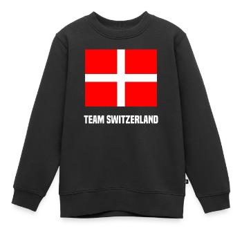 Équipe de Suisse - Sweat Premium enfant bio - noir - Devant - AI Model Kid Female (0cm)