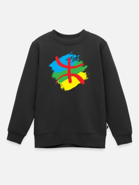 Stylized Amazigh flag - Kids Premium Organic Sweatshirt - black