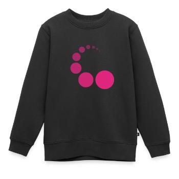 CIRCIRCLE PINK - Kids Premium Organic Sweatshirt - black - Front - AI Model Kid Female (0cm)