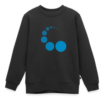 CIRCIRCLE BLUE - Sweat Premium enfant bio - noir - Devant - AI Model Kid Female (0cm)