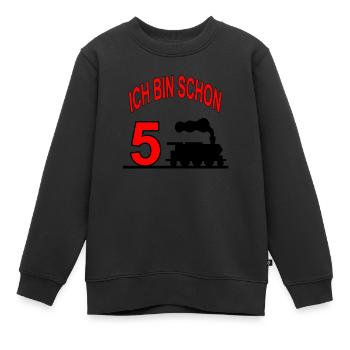 Dampflok - Kinder Premium Organic Sweatshirt - Schwarz - Vorne - AI Model Kid Female (0cm)