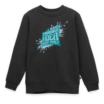 C’est une idée horrible - Sweat Premium enfant bio - noir - Devant - AI Model Kid Female (0cm)