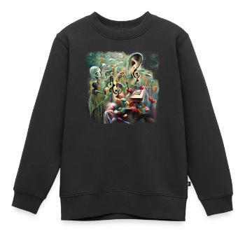 Are unheard melodies sweet? - Kinder Premium Organic Sweatshirt - Schwarz - Vorne - AI Model Kid Female (0cm)