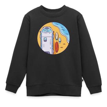 Sommerurlaub Meer Surfen Reisen Sommerurlaub Meer - Kinder Premium Organic Sweatshirt - Schwarz - Vorne - AI Model Kid Female (0cm)