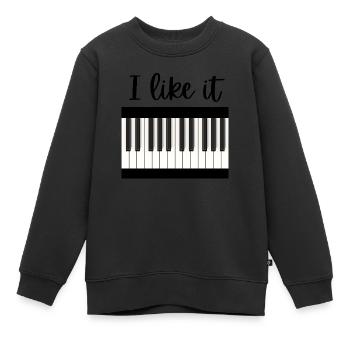 I like it - Sweat Premium enfant bio - noir - Devant - AI Model Kid Female (0cm)