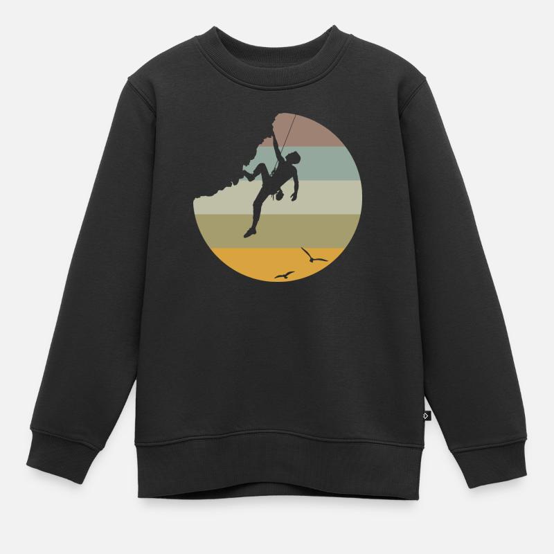 Climbing - Kinder Premium Organic Sweatshirt - Schwarz