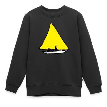 Gelbes Segelboot Ernst Ludwig Kirchner - Kinder Premium Organic Sweatshirt - Schwarz - Vorne - AI Model Kid Female (0cm)
