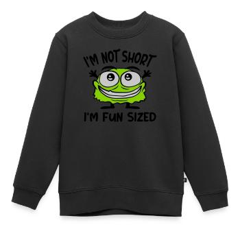 Not short fun sized - Kinder Premium Organic Sweatshirt - Schwarz - Vorne - AI Model Kid Female (0cm)