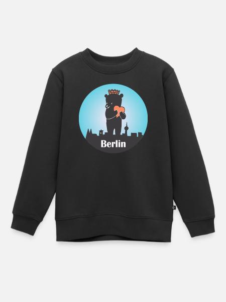 Berlin - Kinder Premium Organic Sweatshirt - Schwarz