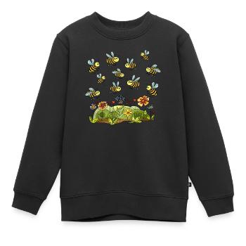 Insectes - Sweat Premium enfant bio - noir - Devant - AI Model Kid Female (0cm)
