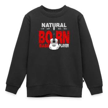 Geborener Bassist - Kinder Premium Organic Sweatshirt - Schwarz - Vorne - AI Model Kid Female (0cm)