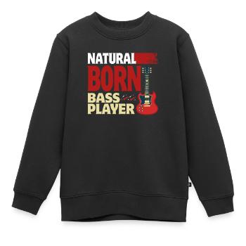 Geborener Bassist - Kinder Premium Organic Sweatshirt - Schwarz - Vorne - AI Model Kid Female (0cm)