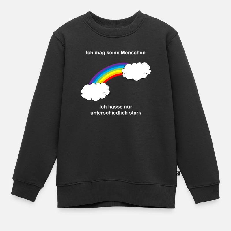 Menschenhass - Kinder Premium Organic Sweatshirt - Schwarz