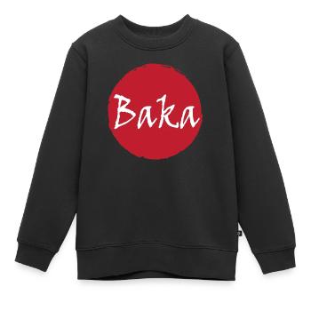 Baka / Idiot - Kinder Premium Organic Sweatshirt - Schwarz - Vorne - AI Model Kid Female (0cm)