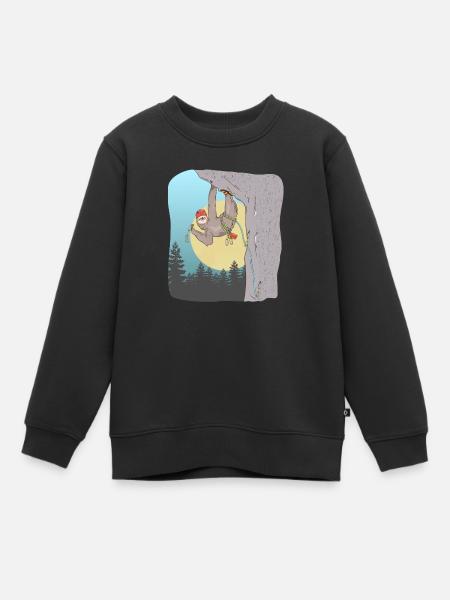 Escalade paresseuse Faultier-Klettern - Sweat Premium enfant bio - noir