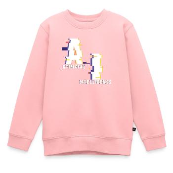 Intelligence artificielle - Sweat Premium enfant bio - rose - Devant - AI Model Kid Female (0cm)