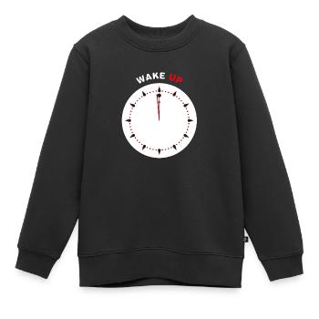 Wach auf - Kinder Premium Organic Sweatshirt - Schwarz - Vorne - AI Model Kid Female (0cm)