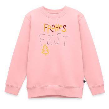 Frohes fest - Kinder Premium Organic Sweatshirt - Rosa - Vorne - AI Model Kid Female (0cm)