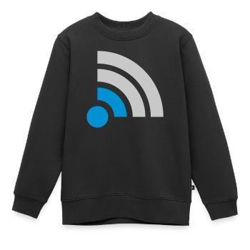 Symbol Verbindungsprobleme kein Wifi - Kinder Premium Organic Sweatshirt - Schwarz - Vorne - AI Model Kid Female (0cm)