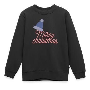 Merry christmas - Kinder Premium Organic Sweatshirt - Schwarz - Vorne - AI Model Kid Female (0cm)