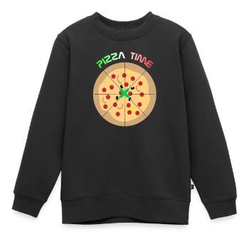 PIZZA ITALIE - Sweat Premium enfant bio - noir - Devant - AI Model Kid Female (0cm)