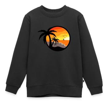 Holiday - Sweat Premium enfant bio - noir - Devant - AI Model Kid Female (0cm)