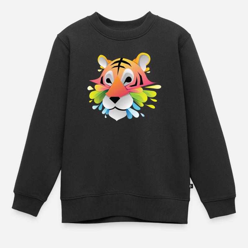 Tier - Kinder Premium Organic Sweatshirt - Schwarz
