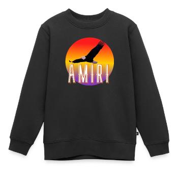 Nom Amiri chose cadeaux pour garçon et fille - Sweat Premium enfant bio - noir - Devant - AI Model Kid Female (0cm)