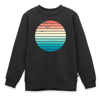 Sunset II - Kinder Premium Organic Sweatshirt - Schwarz - Vorne - AI Model Kid Female (0cm)