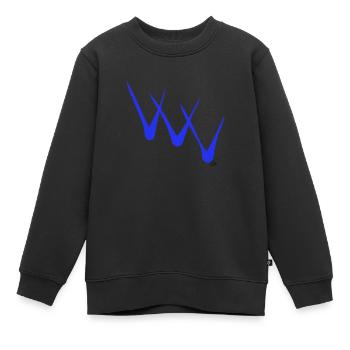 TRIPLE CHECKING. - Kids Premium Organic Sweatshirt - black - Front - AI Model Kid Female (0cm)