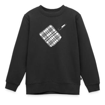 Grillrost - Kinder Premium Organic Sweatshirt - Schwarz - Vorne - AI Model Kid Female (0cm)