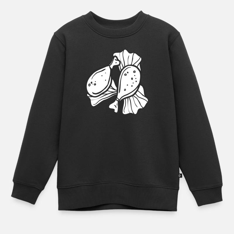 Grill Hähnchen - Kinder Premium Organic Sweatshirt - Schwarz