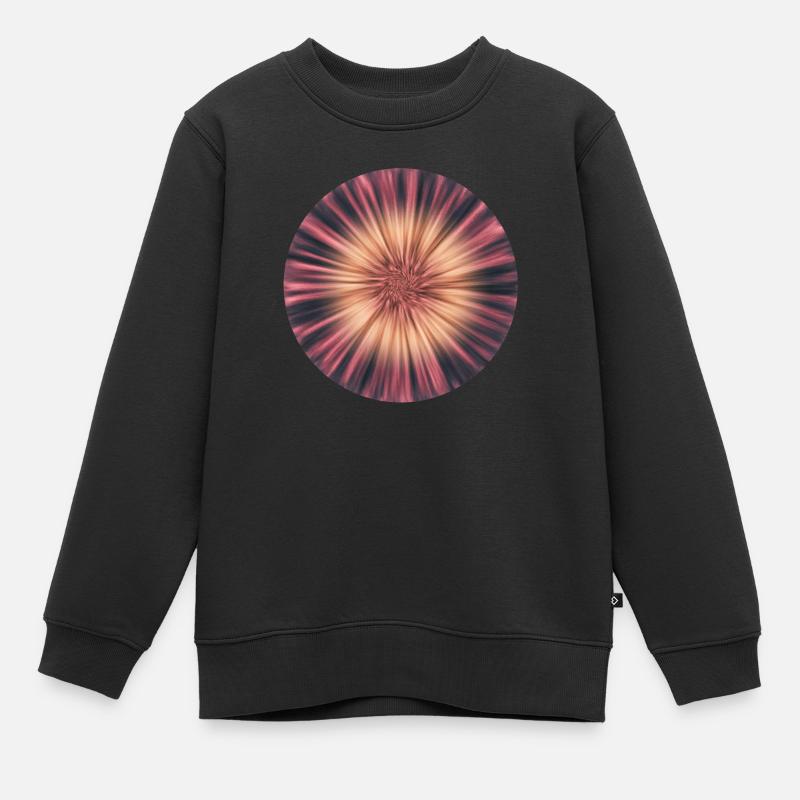 AbstractTie Dye Flower Pattern - Sweat Premium enfant bio - noir