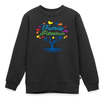 Réunion de famille - Sweat Premium enfant bio - noir - Devant - AI Model Kid Female (0cm)