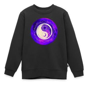 MOND - Kinder Premium Organic Sweatshirt - Schwarz - Vorne - AI Model Kid Female (0cm)