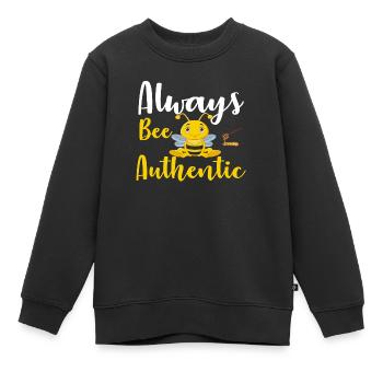 Always Bee Authentic - Kinder Premium Organic Sweatshirt - Schwarz - Vorne - AI Model Kid Female (0cm)