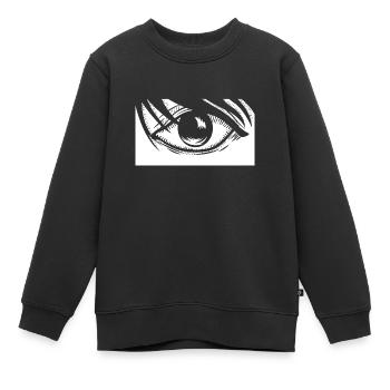 schauen - Kinder Premium Organic Sweatshirt - Schwarz - Vorne - AI Model Kid Female (0cm)